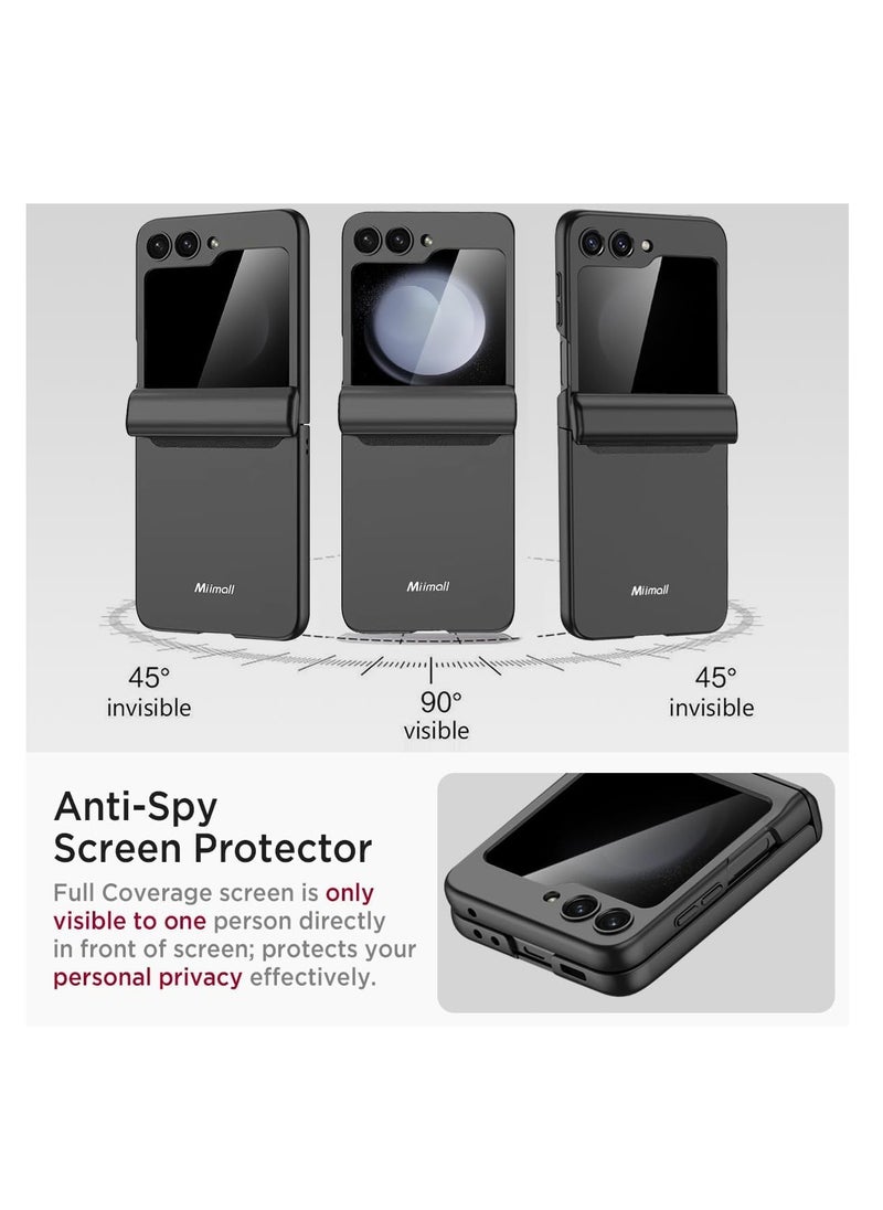 Aookay For Samsung Galaxy Z Flip 6 Case with Privacy Screen Protector, Full Body Cover Hard PC Shockproof Magnetic Hinge Protection Protective Case for Galaxy Z Flip 6  - Image 2