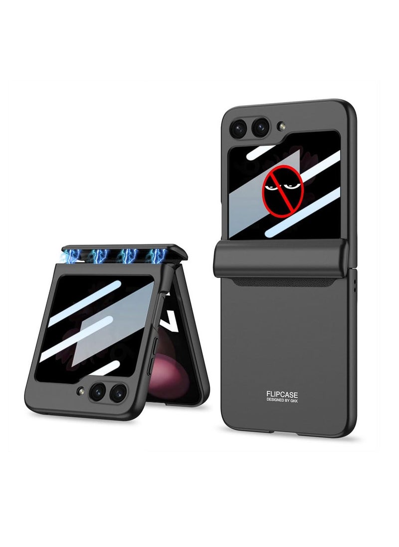 Aookay For Samsung Galaxy Z Flip 6 Case with Privacy Screen Protector, Full Body Cover Hard PC Shockproof Magnetic Hinge Protection Protective Case for Galaxy Z Flip 6  - Image 1