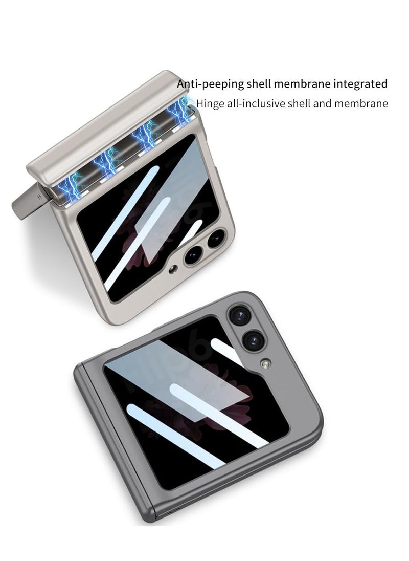 Aookay For Samsung Galaxy Z Flip 6 Case with Privacy Screen Protector, Full Body Cover Hard PC Shockproof Magnetic Hinge Protection Protective Case for Galaxy Z Flip 6  - Image 3