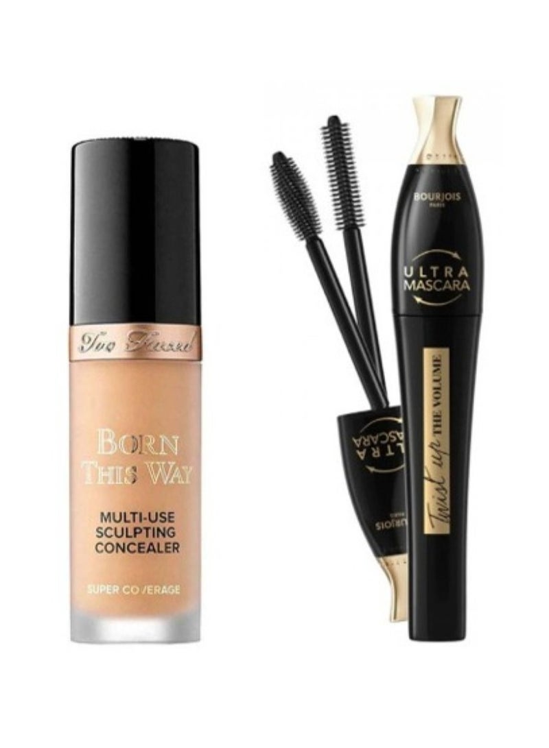 Too FacedCosmetics Too Faced Warm Sand Concealer + Twist Up The Volume Mascara - Ultra Black - Image 1