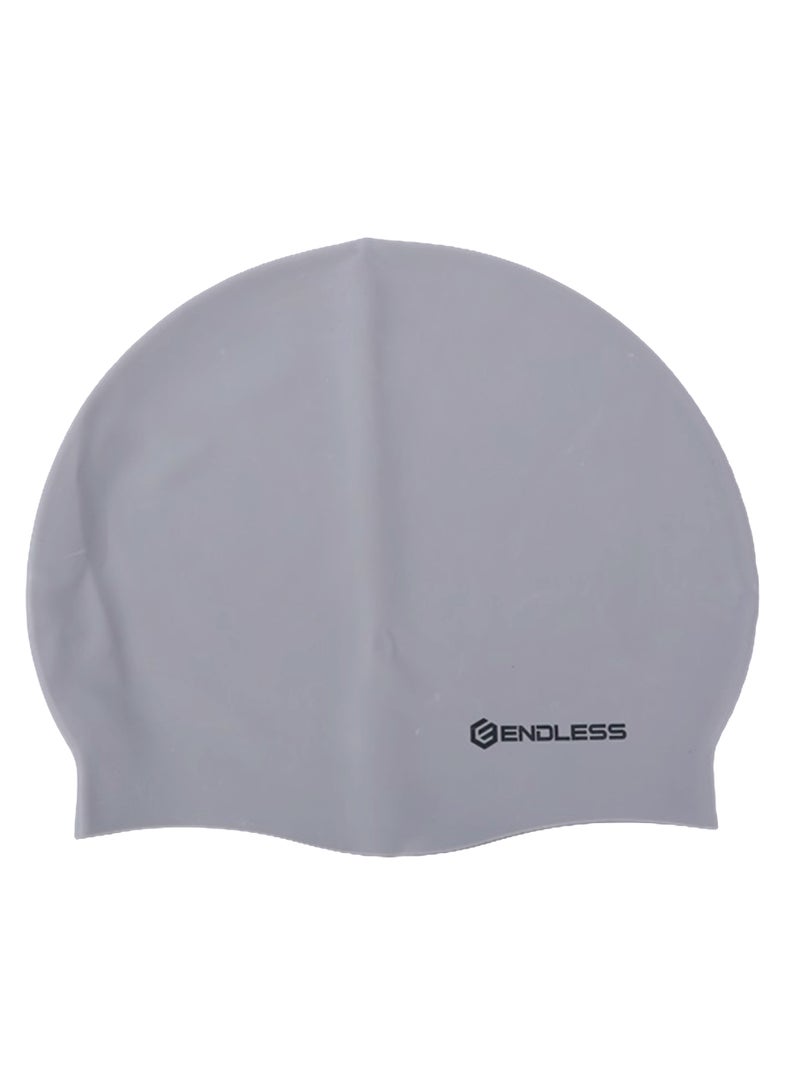 ENDLESS  EL1019 Classic Comfortable Plain Silicon Swimming Cap | Material : Silicon | Elastic Waterproof Swimming Cap for Long and Short Hair with Thicker Edge | For Adults, Women and Men - Image 1