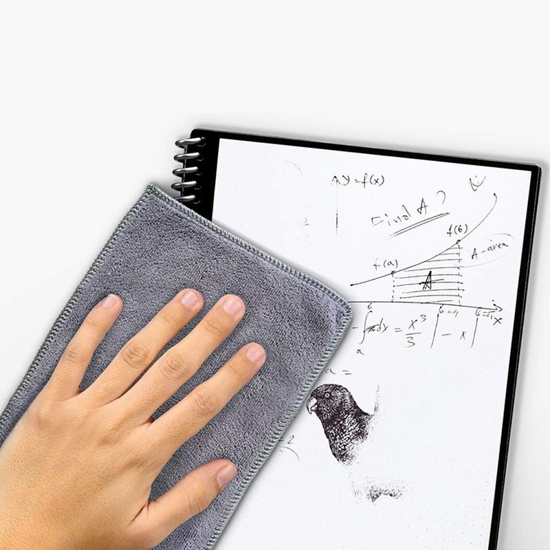 Rocketbook Smart Reusable Notebook Set - Dot-Grid Eco-Friendly Notebook with 2 Pilot Frixion Pens & 2 Microfiber Cloths Included - Light Blue Covers, Executive (6" x 8.8”) & Mini Size (3.5" x 5.5") - Image 4
