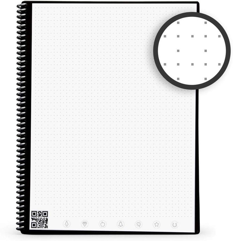 Rocketbook Smart Reusable Notebook Set - Dot-Grid Eco-Friendly Notebook with 2 Pilot Frixion Pens & 2 Microfiber Cloths Included - Light Blue Covers, Executive (6" x 8.8”) & Mini Size (3.5" x 5.5") - Image 3