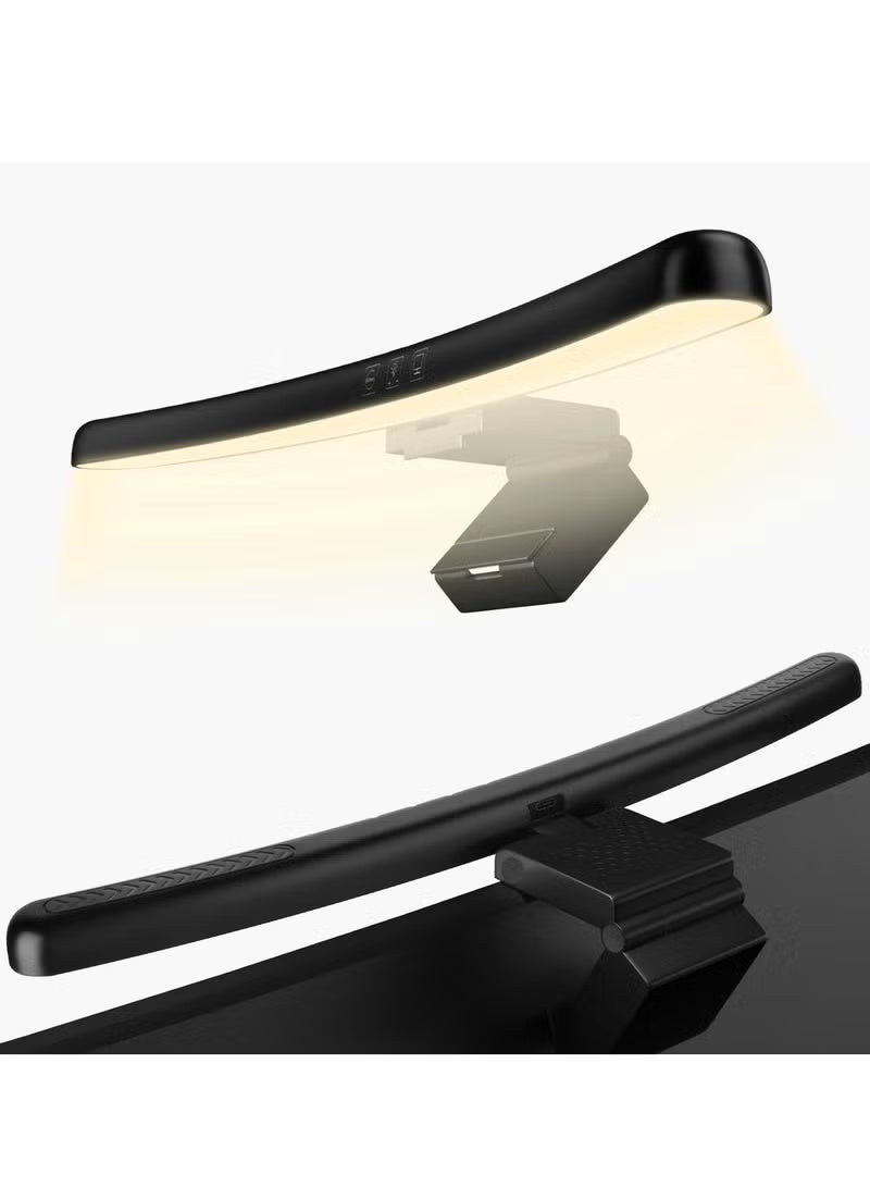 Flicker-Free Arc Monitor Light Bar with 3 Color Temperatures, Touch Control, Timer, USB Powered, Asymmetric Glare-Free Design, Space-Saving Mount for Office, Home Desk and Gaming Setup - Image 1