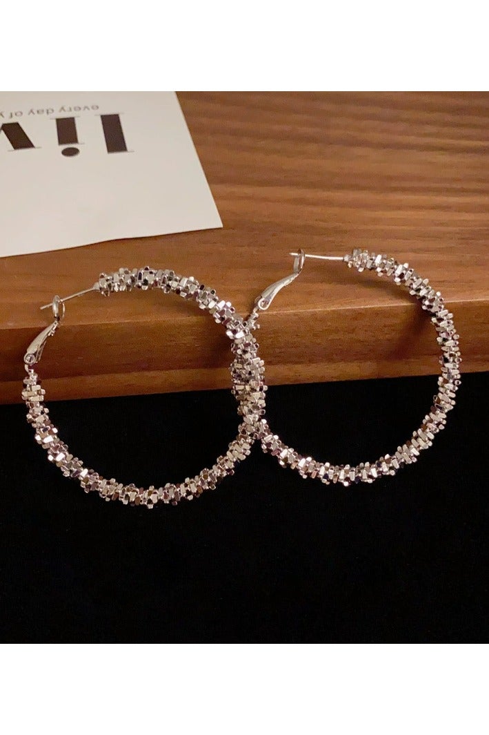 Goolsky أقراط هووب كبيرة للنساء - أسلوب بسيط رائع، تصميم يشكل الوجه، بيان أزياء جريء - Image 2