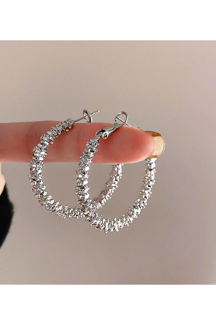 Goolsky أقراط هووب كبيرة للنساء - أسلوب بسيط رائع، تصميم يشكل الوجه، بيان أزياء جريء - Image 1