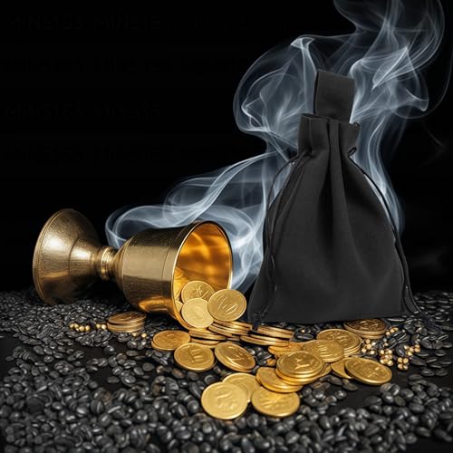 KOTORA Leather Belt Pouch Drawstring Coin Purse Portable Retro Travel Phone Dice Storage Bag Pirate Renaissance Viking Costume Accessory (Black) - Image 5