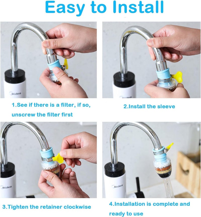 TASMAX water filter for tap filter for kitchen filter tap water filter for bathroom water softener water purifier for water purifier for drinking (6-Layer Filtration) pack 1 - Image 4