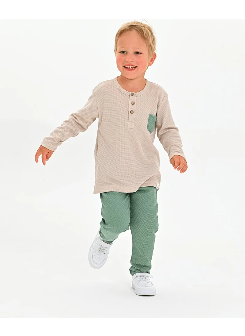 Luggi Baby Crew Neck Long Sleeve Boy 2 Piece Set