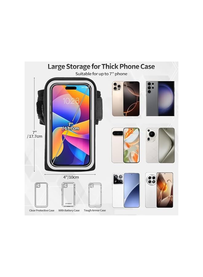 Green Tiger Wristband Phone Holder, for Running, Forearm Armbands, Armband with Card Slot for iPhone Pro Max Plus (16/15/14/13/12/11/X/XR), for Galaxy S24/S10, Cell Phone Holder Up to 7.0 Inch Phone - Image 4