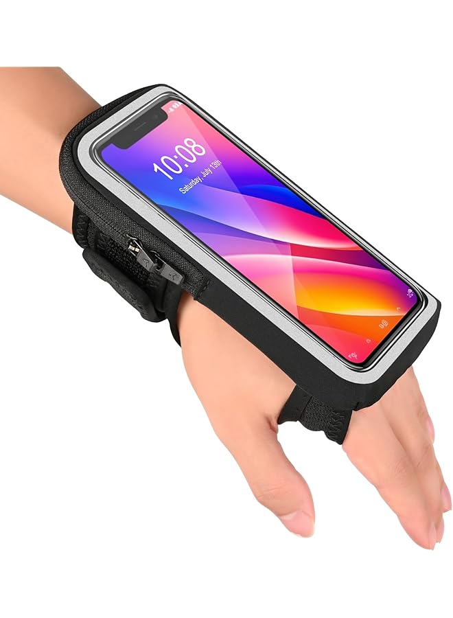 Green Tiger Wristband Phone Holder, for Running, Forearm Armbands, Armband with Card Slot for iPhone Pro Max Plus (16/15/14/13/12/11/X/XR), for Galaxy S24/S10, Cell Phone Holder Up to 7.0 Inch Phone - Image 1