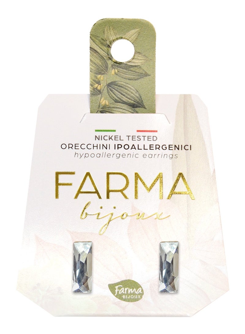 فارما حلق طبي باجيت 12x4 ملم كريستال مزين بكريستال سواروفسكي - Image 1