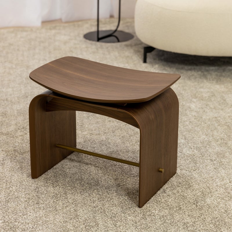 Homez argos bench, walnut 56*45*40 cm - Image 4