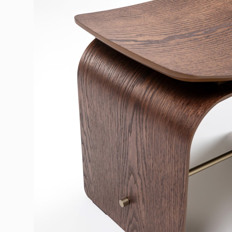 Homez argos bench, walnut 56*45*40 cm - Image 3