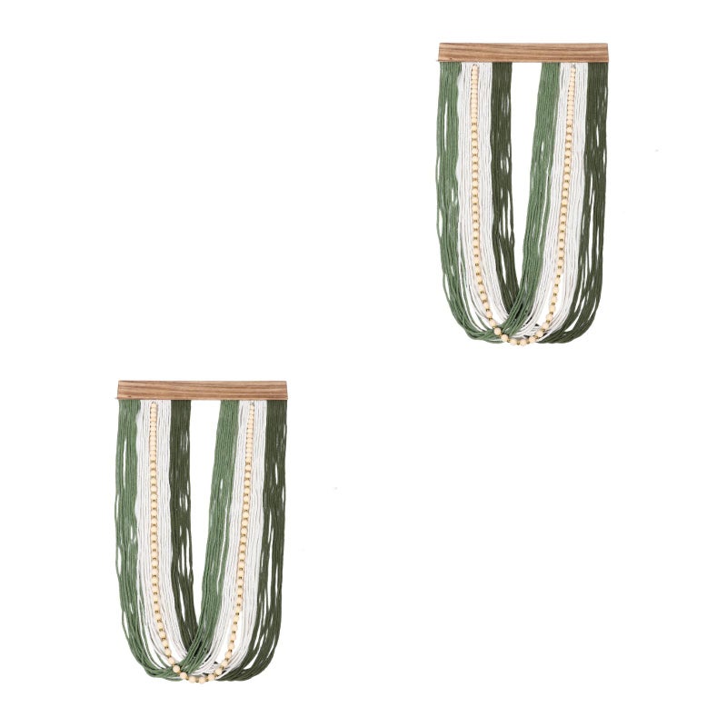 2pcs Nordic Macrame Wall Hanging Decoration Handmade Woven Tapestry For Bedroom Living Tapestry Farmhouse Wall Decor - Image 1