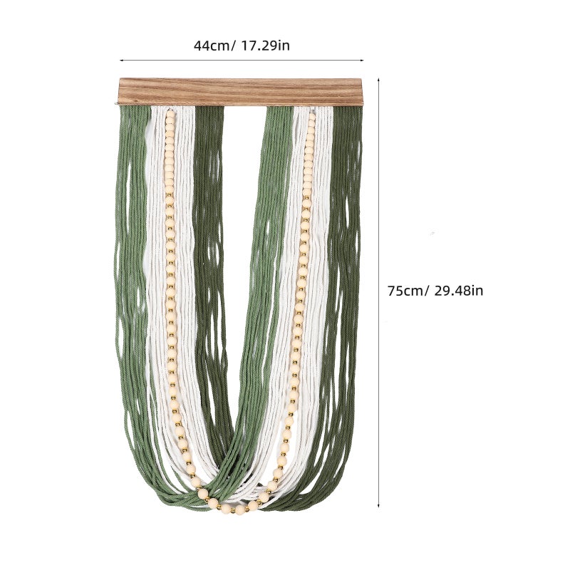 2pcs Nordic Macrame Wall Hanging Decoration Handmade Woven Tapestry For Bedroom Living Tapestry Farmhouse Wall Decor - Image 2