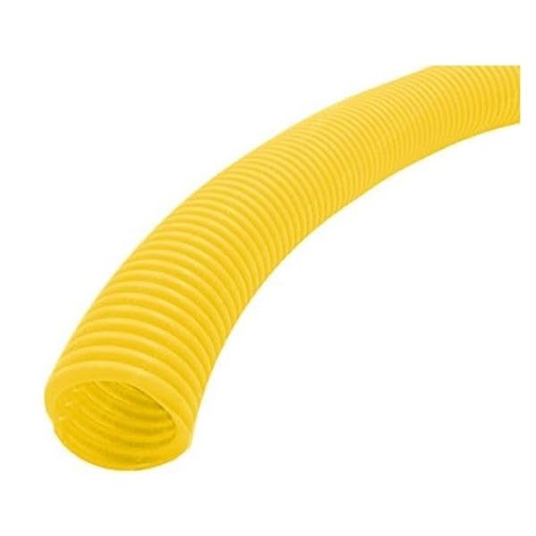 Electriduct Split Wire Loom Tubing Polyethylene Corrugated Flexible Conduit - 3/8" Nominal Size - 10 Feet - Yellow - Image 1
