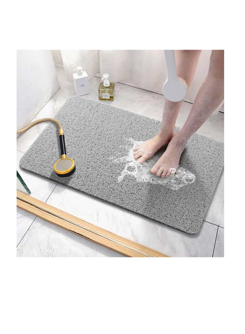 Soft Textured Bath, Shower, Tub Mat with Drain, Bathroom Mats for Wet Areas, Quick Drying - Image 1