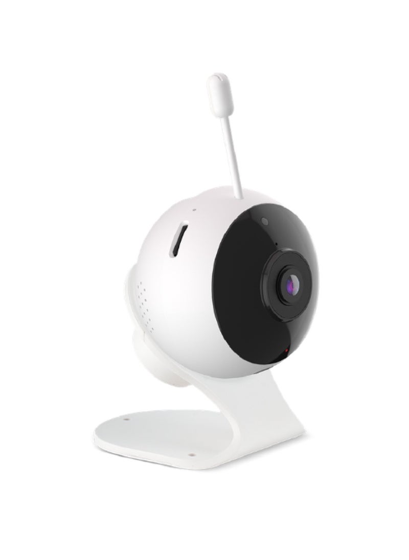 Powerology Wifi Baby Camera,100° Wide Angle, ​1080P Full HD, Sound & Cry Detection, Temperature Sensor, Night Light, Night Light- White  - Image 3