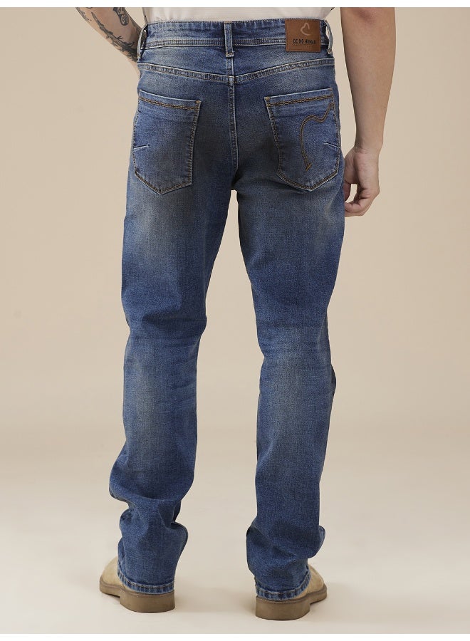 Being Human جينز رجالي بقصة بوت كات متوسطة اللون - Image 3