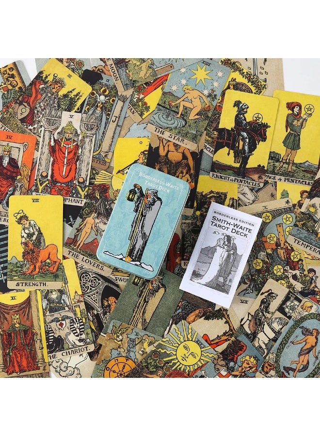 NIBEMINENT Unlimited Edition Tarot Deck Set - Gold Edge Tarot Divination Cards - 78 Cards - Metal Box with Iron Body - Party-Exclusive Entertainment Tarot Card Game - Image 3