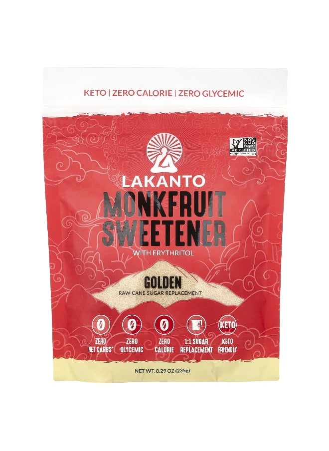 Lakanto, Monkfruit Sweetener with Erythritol, Golden, 8.29 oz (235 g)