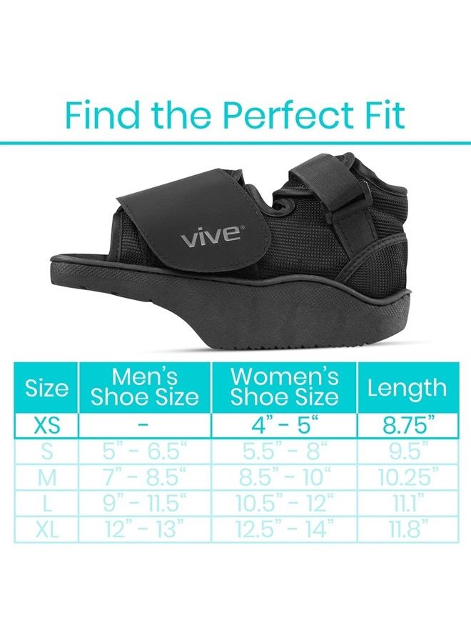 VIVE حذاء تخفيف الضغط بعد الجراحة - حذاء إسفيني أمامي لإصابات أصابع القدم المكسورة - حذاء طبي غير محمل للتعافي من جراحة القدم، وأصابع المطرقة، والتهاب المفصل الإبهامي، وآلام القدم - تقويم العظام للمشي (للرجال من سن 12 إلى 14 عامًا) - Image 3