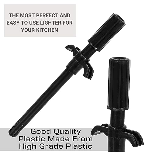 NISUN Pack of 2 Easy Grip Metal Regular Gas Lighters for Kitchen Use Gas Stoves,for Restaurants & Kitchen - Black - Image 4