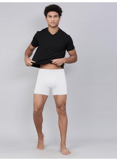 Levi's Levi's Men's Cotton Style #010 Comfort Regular Fit Solid Boxer (Pack of 2) (#010-BOXER Brief WHT-P2_White_M)  - Image 2
