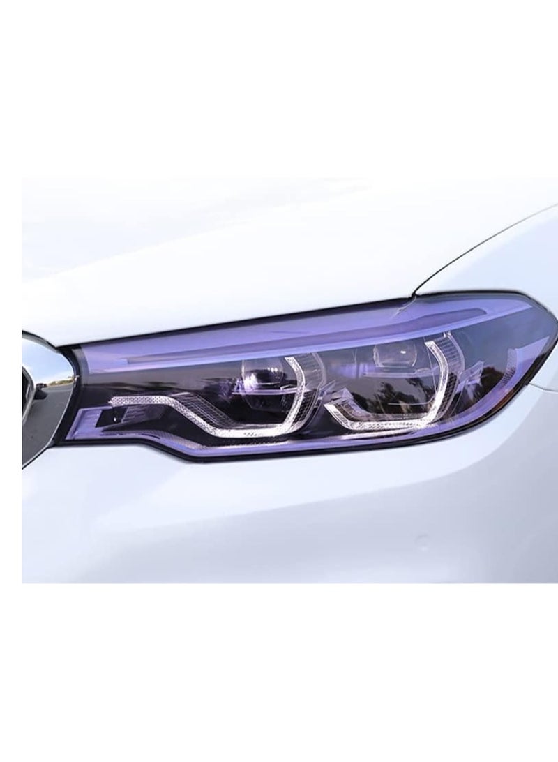 Loquat 2 Rolls Car Light Tint Film Taillight Fog Light Vivid Vinyl Tint Wrap Protector Tint Vinyl Wrap Film Roll for Car Headlight Taillight Fog Lights Purple - Image 4