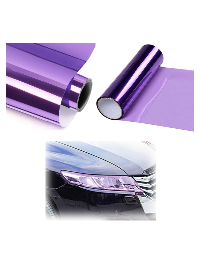 Loquat 2 Rolls Car Light Tint Film Taillight Fog Light Vivid Vinyl Tint Wrap Protector Tint Vinyl Wrap Film Roll for Car Headlight Taillight Fog Lights Purple - Image 1