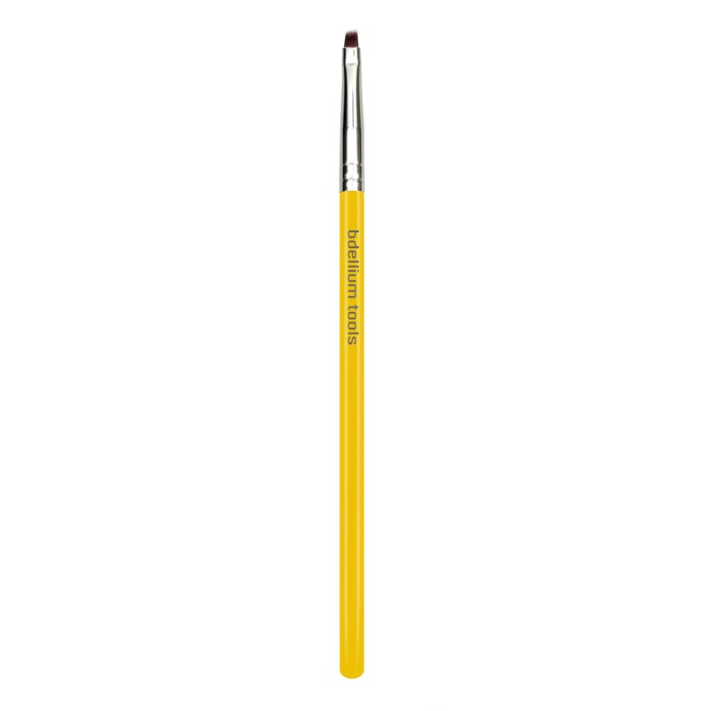 Bdellium Tools Professional Makeup Brush - Studio Series 760 Liner/Brow - With Soft Synthetic Fibers, For Smudging out Eyeliner (Yellow, 1pc) - Image 1