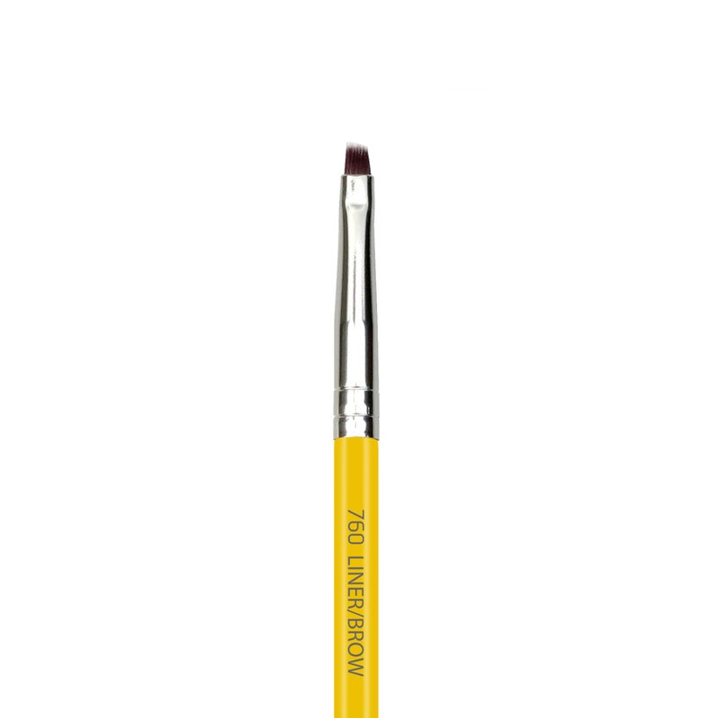 Bdellium Tools Professional Makeup Brush - Studio Series 760 Liner/Brow - With Soft Synthetic Fibers, For Smudging out Eyeliner (Yellow, 1pc) - Image 2
