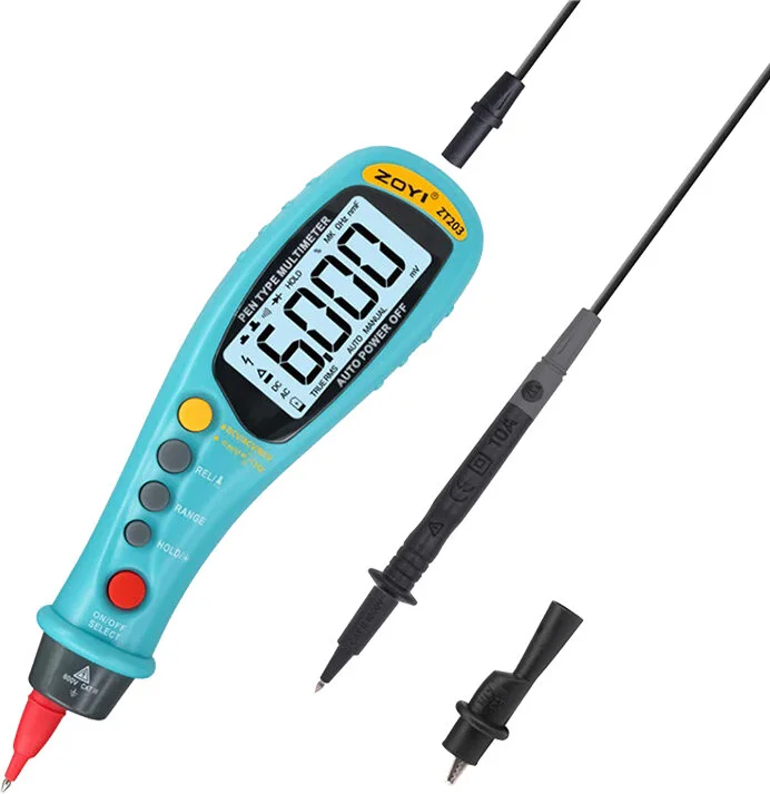 AYT Zoyi ZT-203 Pen Type True Rms Digital Measurement Device Resistance Capacitance Multimeter Measuring Device