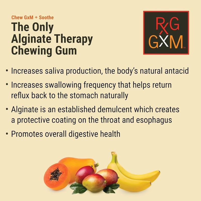 REFLUX GOURMET Tropical Soothe Gum Alginate Therapy Sodium Bicarbonate Gum for Acid Reflux Oral Cognitive and Digestive Support Natural with Ginger Celeriac Aloe Sugar Free Gluten Free Vegan - Image 5