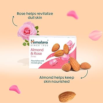 Himalaya Herbals Almond and Rose Moisturizing Soap Enriched with Almond 75g - Image 4