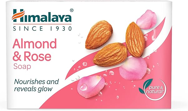 Himalaya Herbals Almond and Rose Moisturizing Soap Enriched with Almond 75g - Image 1