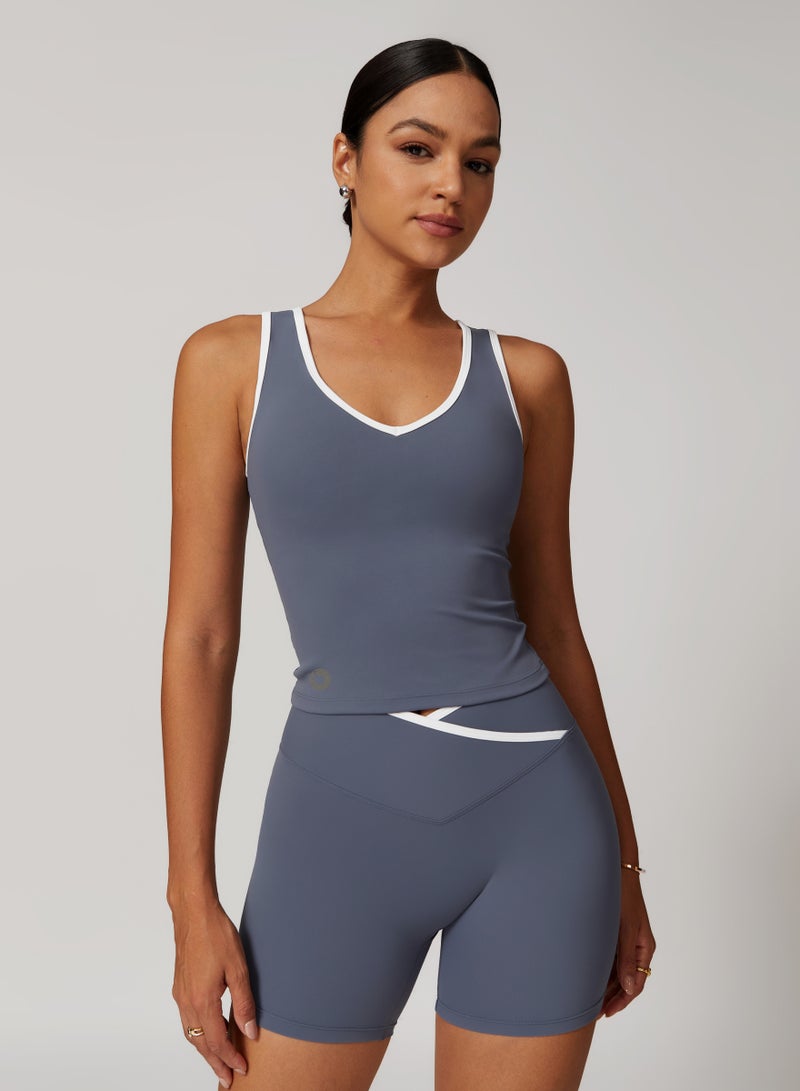 KAWN.YOGA Womens V-Neck Sleeveless Shirt - Image 2