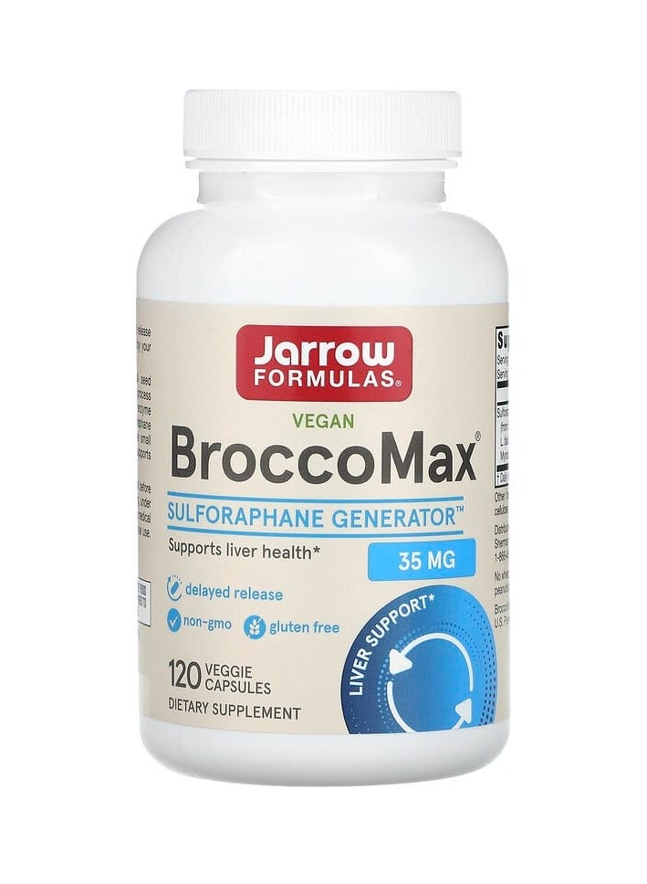 jarrow formulas Vegan BroccoMax, 120 Veggie Capsules (17.5 mg per Capsule)
