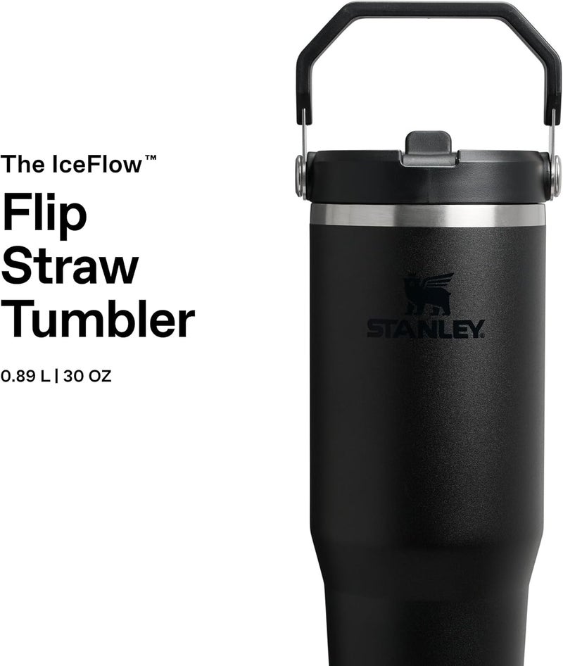 Stanley Ice Flow GO 890ml/30oz Flip Straw Water Bottle - Black 2.0 - Image 3