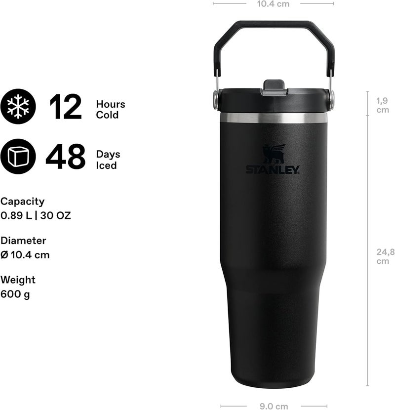 Stanley Ice Flow GO 890ml/30oz Flip Straw Water Bottle - Black 2.0 - Image 2