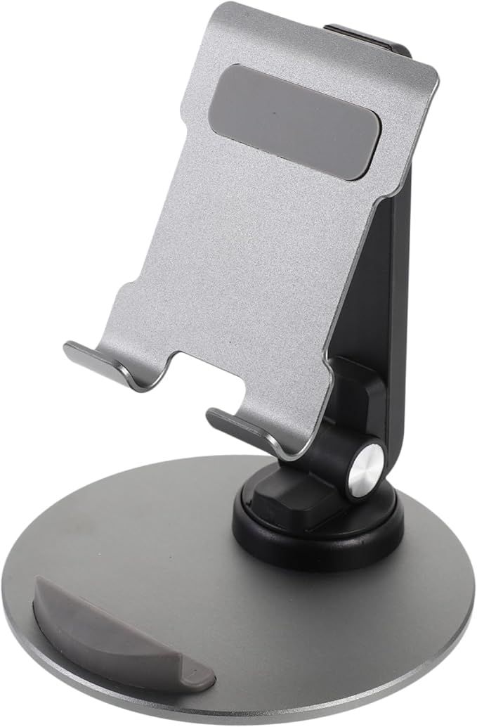 Adjustable Foldable Phone Stand For Desk Compatible Smartphones Tablets Black Sturdy Portable - Image 1