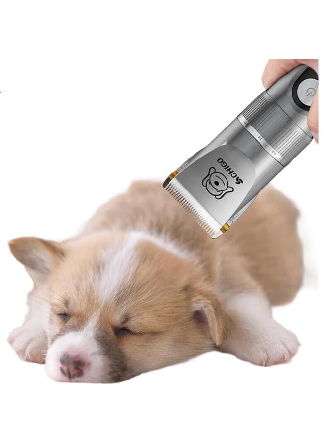 CHIGO Dog Electric Hair Clipper, Pet Grooming Tool, Hair Trimmer, Electric Shaver, Pet Hair Styling Tool, Cat Hair Trimmer, Paw Hair Trimmer, Hair Pusher, Quiet Operation, Low Noise, F858-A - Image 3