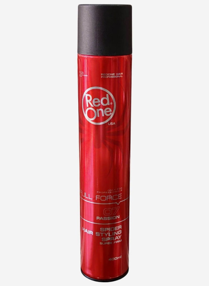 Red One Full Force Spider Hair Styling Spray – Super Firm 07 Passion – 400ml