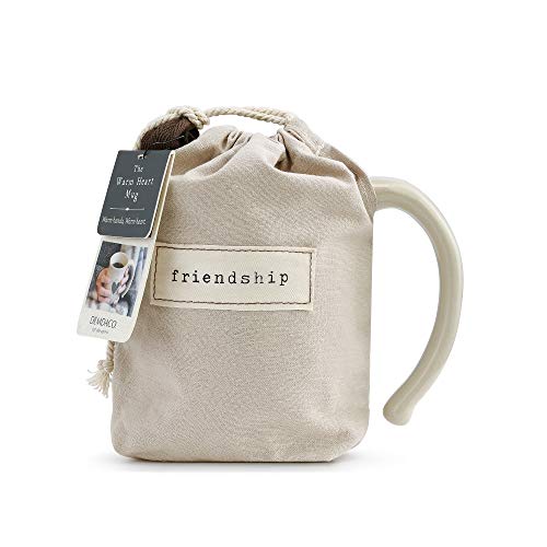 DEMDACO Friendship Heart Cream Inspirational 16 ounce Ceramic Stoneware Coffee Mug - Image 2