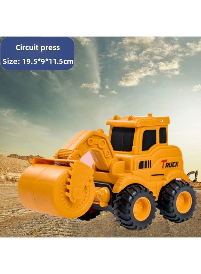 Children Press Car Boy 3 Inertia Car 1-2 Years Old Baby Excavator Engineering Car Toy Car 5-6-Color:Enlarged And Thickened Press Slide-road Press 125a  - Image 1
