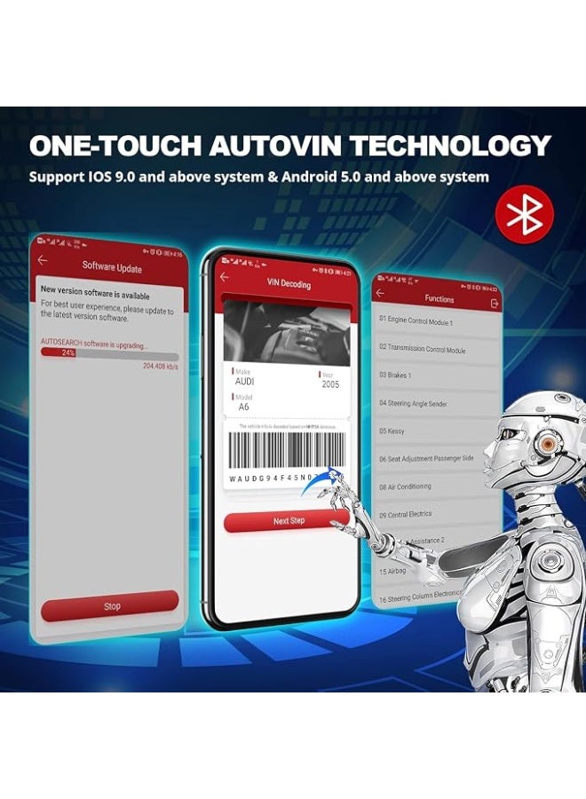 THINKCAR ThinkDiag 2 Bluetooth OBD2 Diagnostic Scanner for All Vehicles with 15 Reset Functions for All System Diagnostic Support OBDII / EOBD / CAN-FD Protocol 1 Year all Software Free - Image 3