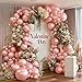 HIBAOpati Pink Balloon Garland Double Stuffed Dusty Rose Blush Pink Balloons Different Sizes 18125in Pearl Balloon Arch Kit for Birthday Wedding Bridal Baby Shower Love Party Decor - Image 2