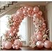 HIBAOpati Pink Balloon Garland Double Stuffed Dusty Rose Blush Pink Balloons Different Sizes 18125in Pearl Balloon Arch Kit for Birthday Wedding Bridal Baby Shower Love Party Decor - Image 4