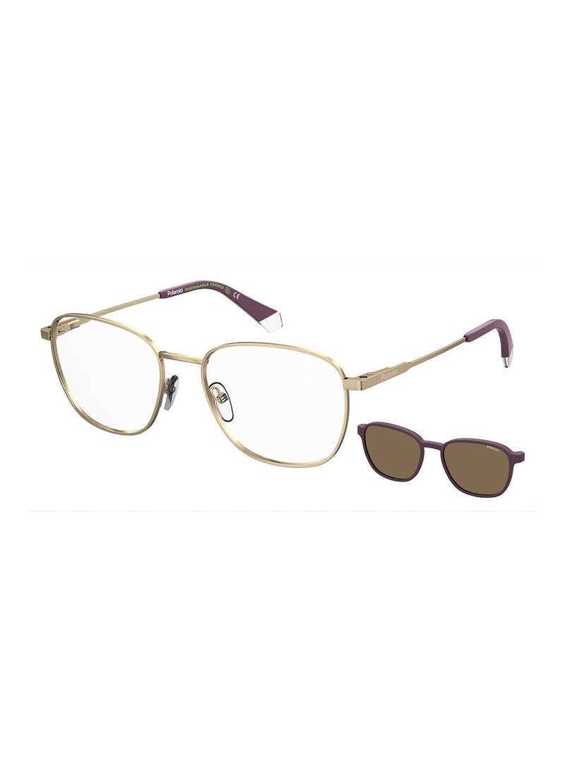 Polaroid - Unisex UV Protection Square Sunglasses - Pld 6205/Cs Gold Brgn 55 - Lens Size: 55 Mm - Image 1